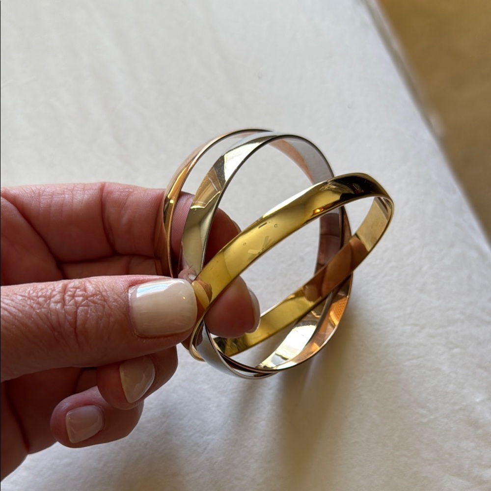 Tri-Color Metal Bangles - Picture 3 of 3